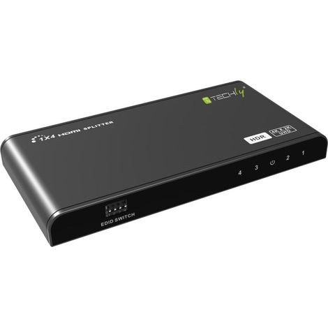 Techly HDR Splitter 1x4 HDMI 2.0 4Kx2K 60 Hz (1/3)