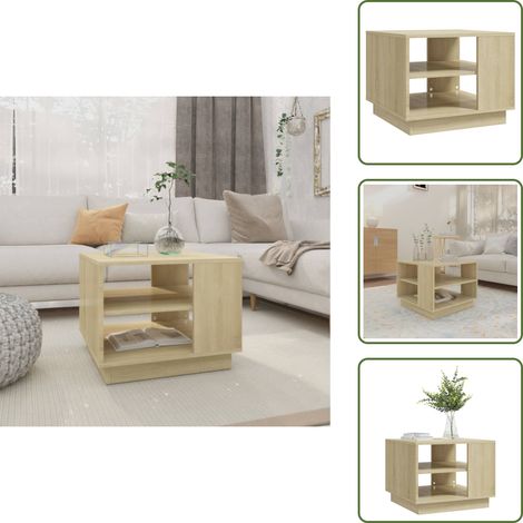 Couchtisch Sonoma-Eiche 55x55x43 cm Holzwerkstoff - Couchtisch - Wohnzimmertisch - Esszimmertisch - Sideboard - Möbel (1/5)