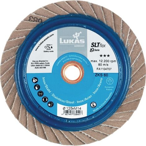 LUKAS Schleiflamellenteller SLTflex Zirkonkorund ø 125 mm Korn 40 (1/5)