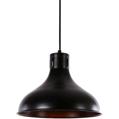 Lámpara de techo metalica vintage e27 60w color negro ø29 x 24 cm (1/2)