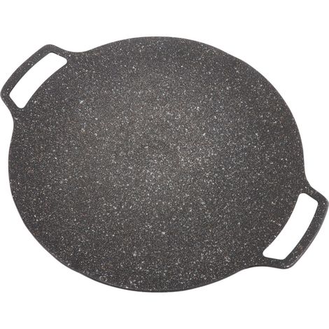 Plaque de cuisson coréenne pour barbecue, grille antiadhésive, poêle circulaire universelle de 36 cm, pour la maison et l'extérieur. (1/5)