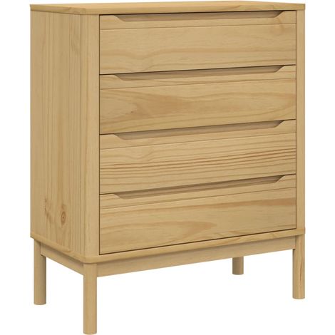 Maison Exclusive - Cómoda cajonera FLORO madera maciza de pino ma