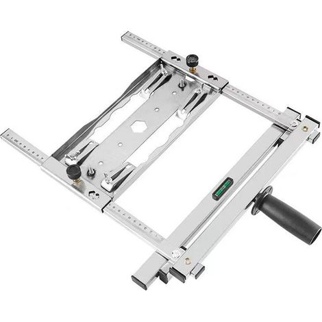 Jeffergarden Guide de bord en acier positionnement planche à découper Machine de découpe scie Portable panneau inférieur outil de cadre de positionnement modifié en bois multifonctionnel