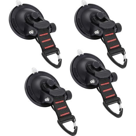 Juego de 4 ventosas de vidrio resistentes, clips de ventosa para vidrio, ganchos de ventosa de alta resistencia, accesorios para manipulación de materiales, tiendas de techo para camiones, abrazaderas (1/5)