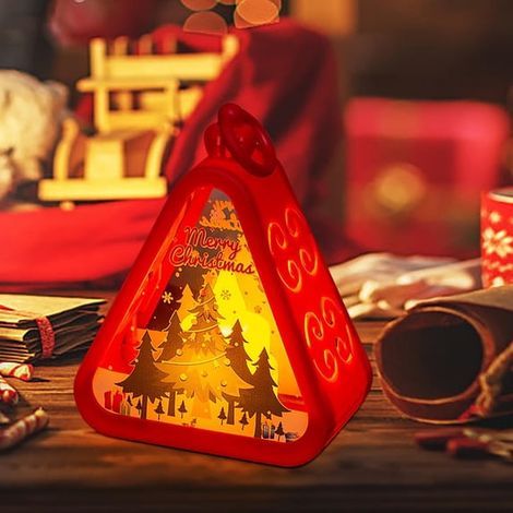 Vintage decorative table lamp, small night light for Christmas tree, fireplace, window, bedroom, bedside table or desk, indoor or outdoor decoration. (1/5)