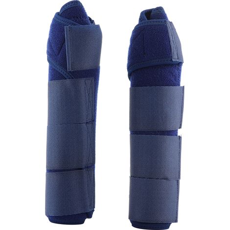 1 Paire de Protections de Jambe pour Cheval, Bandage de Soutien Réglable, Équipement Équestre Bleu Foncé (1/5)