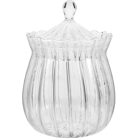 Bardusch-bocal à sucre transparent, bocal à bonbons en verre, bocal à thé original, bocal à thé aux fleurs de café, bocal de conservation pour fruits secs et en-cas (1/5)
