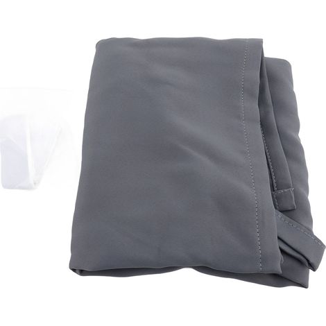 Tenda per porta finestra in poliestere, elegante tenda oscurante per la privacy, ideale per casa, hotel e ufficio, colore grigio. (1/2)