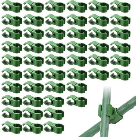 50 Pièces Connecteurs pour Tuteur de Plante, Clips de Liaison pour Tuteur et Support de Plante, Accessoires de Jardin pour Plantes Grimpantes et Plantes en Pot (11 mm) (1/5)