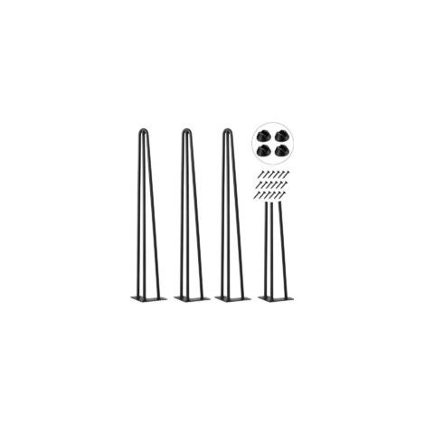 Gambe per tavolo a forcina, 60 cm, set di 4 gambe in metallo fai da te per mobili, armadi, cassetti e comodini - Crezuo (1/3)