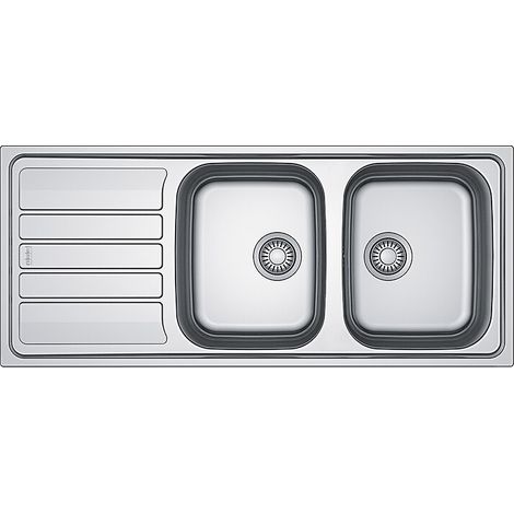 Évier à encastrer inox dekor FLL 621 2 cuves 1 égouttoir 1160 x 500 mm - FRANKE FRANCE S.A.S