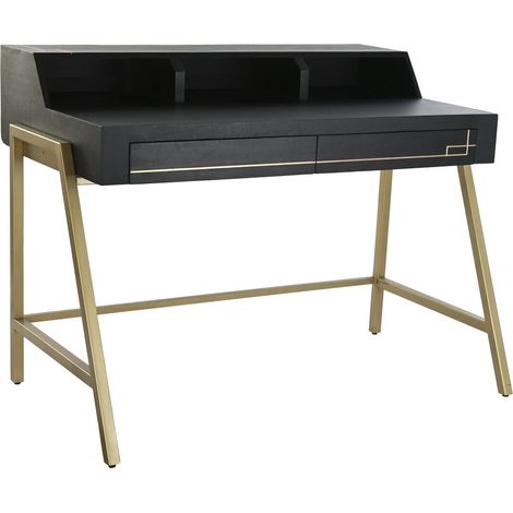 fh-deco Bureau DKD Home Decor Noir Doré Bois Manguier (1/5)