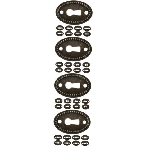 TEHAUX Lot de 48 plaques décoratives ovales pour tiroirs commode (1/5)