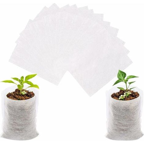 Lot de 500 Sacs biodégradables Tissu Non tissé pour Plantes semis Sacs de Croissance d'élevage (14 x 16 cm) (1/5)