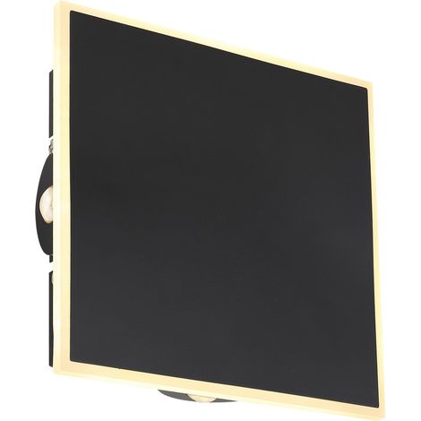 Applique murale LED intégrée 20 cm Noir mat LED 3000 K