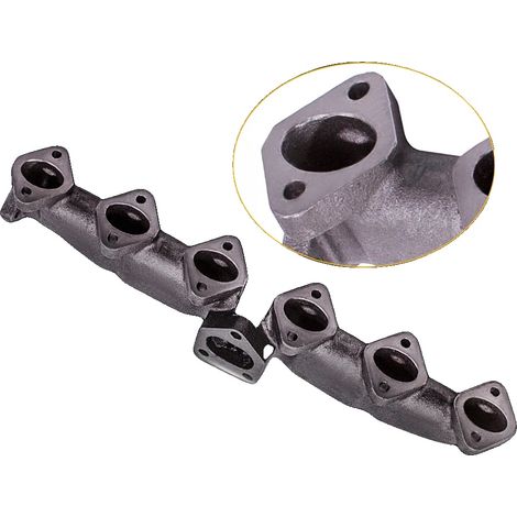 Collecteur d'échappement, fer, compatibilité des modèles pour berline de luxe E60 E61 E65 E53 X3 E46 E38 E39, spécifications de performance pour moteurs M57, puissance du moteur jusqu'à 218 ch, dimens (1/5)