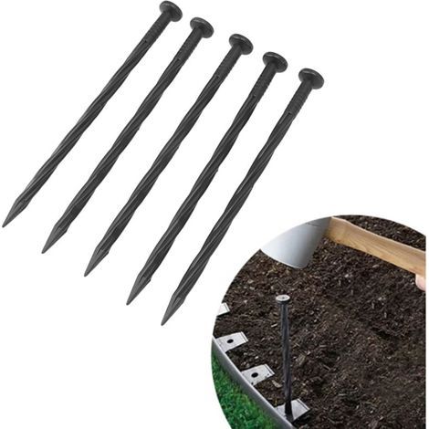 Vakuum-Lot 50 piquets ancrage plastique bordures paillage solide (1/4)