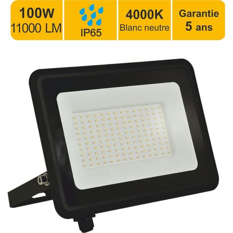 Projecteurs LED 100W/IP65/11000lm/4000K connexion direct - sans câble - garantie 5 ans