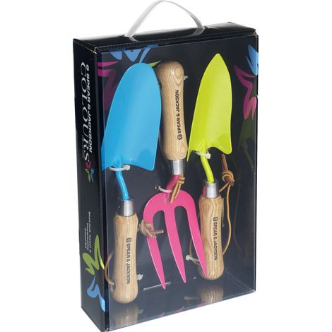 Spear & Jackson COLOURS3PS Colori: spatola, forchetta e trapiantatrice (1/4)