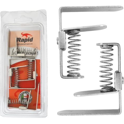Presse-nappe pour Table avec Ressort en Spirale Made in Italy en Acier pour Tables d’Intérieur et d’Extérieur Kit de 4 Pièces (50x15x40) (1/2)