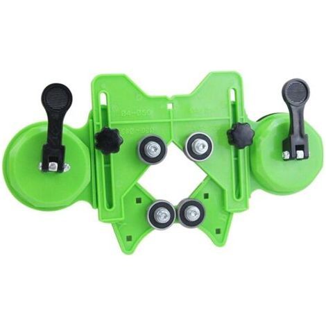 Guide de scie-cloche de 4 à 83 mm, guide de scie-cloche, gabarit de fixation réglable pour carrelage, céramique, verre, marbre, porcelaine (vert)