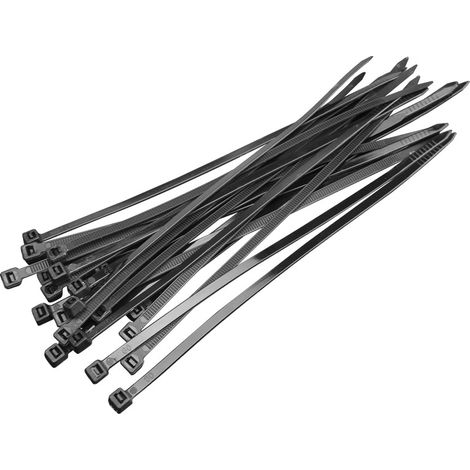 Lot de 100 attaches de câble en nylon noir 400 mm x 7,6 mm attaches de câble en plastique avec attaches de câble en nylon autobloquantes pour atelier de bureau à domicile (1/2)