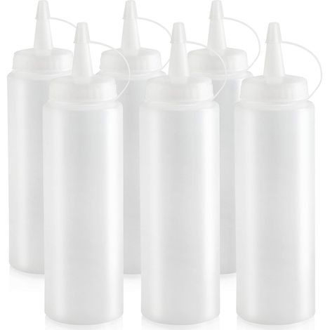 Bouteille Pression - 240 ml - Pour Sauces Et Assaisonnements - Lot De 6 (1/5)
