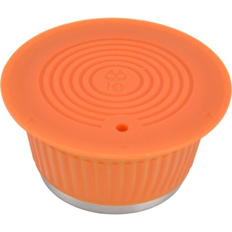 Wiederverwendbarer Kaffeekapsel-Filterbecher, nachfüllbarer Filtertrichter und Tamper-Set für Dolce GustoOrange (1/5)