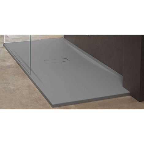 Receveur de douche gris ultraplat recoupable NOVELLINI CUSTOM 120x90 cm H 3,5 cm (1/5)