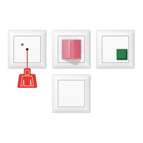Jung Kit d'appel d'urgence, Duroplast, série AS, blanc alpin NRS AS 0834 WW