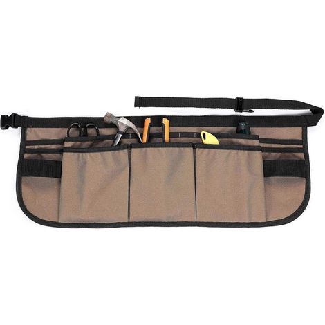 Gartengerätegürtel mit 13 Taschen, wasserdicht, aus 600D Oxford-Gewebe, mit Schürze und Hüfttasche. Verstellbarer Gartengerätegürtel. (1/5)