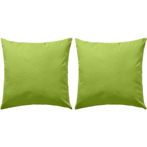Coussins d'extérieur, lot de 2, 45 x 45 cm, vert pomme (1/5)