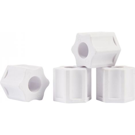 Lot de 4 écrous de compression pour chlorinateur de piscine - Blanc - CLX220HPAK4 - Hayward