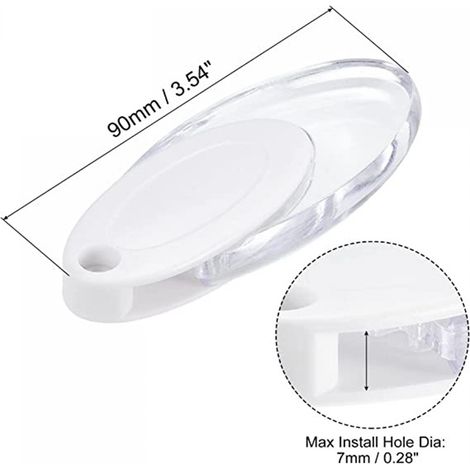 Poignée ovale transparente de 9 cm pour store vénitien, accessoire de suspension à perles, poignée de rideau
