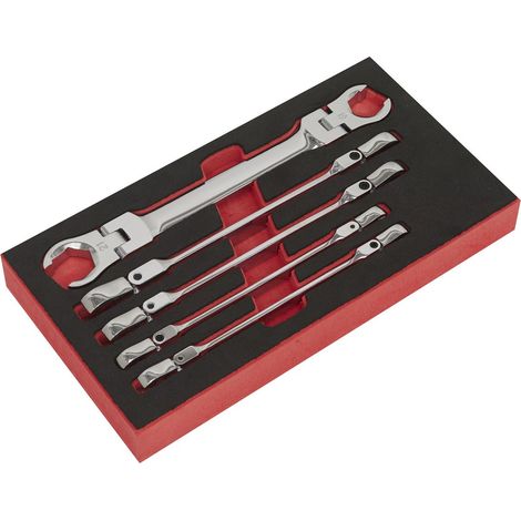 Sealey Premier Flexi-Head Flare Nut Spanner Set 5pc AK2652