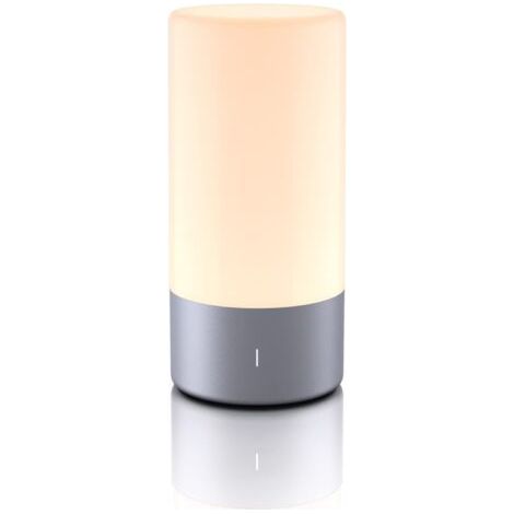 Lampe de chevet LED, veilleuse tactile à intensité variable blanc chaud, lampe de nuit à changement de couleur 256 RVB, lampe de table à capteur tactile, lampes de lecture pour chambre-Gris (1/5)