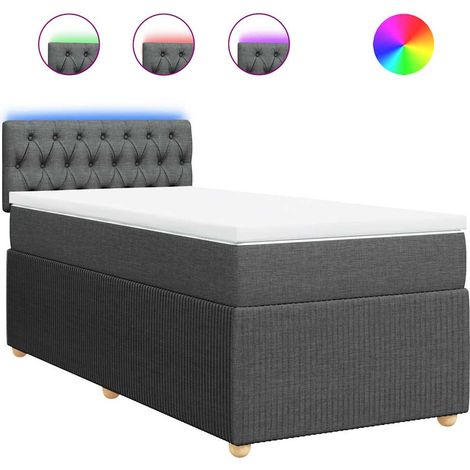 Maison Exclusive - Boxspringbett mit Matratze Dunkelgrau 80x200 c