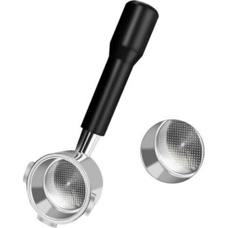 Philorn Bottomless 51mm 3-Ear Portafilter, with Ground Coffee Strainer - Compatible with DeLonghi Dedica EC680/EC685 Machines, and Stainless Steel Strainer (1/5)