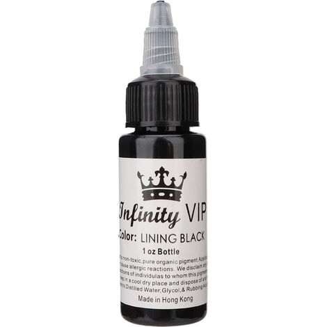 Encre de tatouage semi-permanente 30ml, pigment longue durée noir, outil accessoire pour tatouage (1/5)