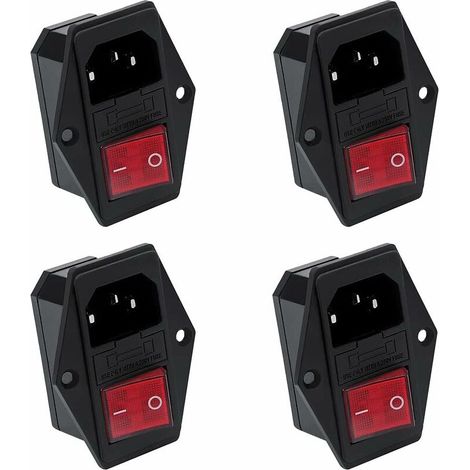 Green Mobility-4 interrupteurs à bascule 10 A 250 V, prise encastrée pour imprimante 3D avec fusible 10 A (1/5)