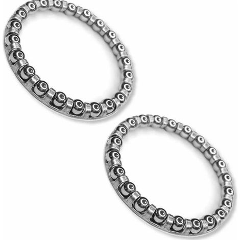 2x Steel Bicycle Ball Cage Bearing 32mm 40mm 22 Balls 4mm Universal Bike Steering DIY (1/4)