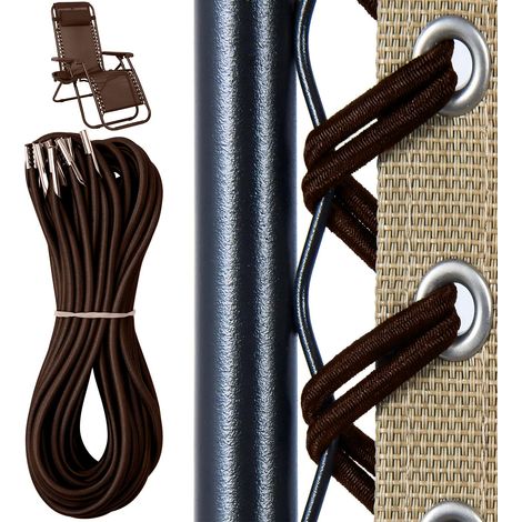 Kit de remplacement de corde pour fauteuil zéro gravité, corde élastique de réparation pour fauteuil inclinable, marron (1/5)