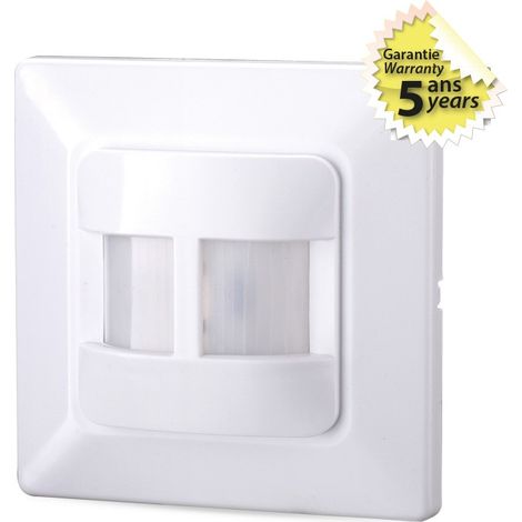 Détecteur de mouvement mural 80x80mm 200W – Angle d'inclinaison 190° – Support plafond orientable – Pour espaces confinés – Miidex Lighting