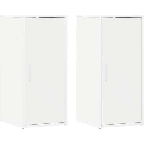 Maison Exclusive - Zapateros 2 uds madera contrachapada blanco 32 (1/5)