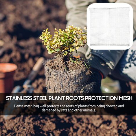 Paniers de protection pour racines de plantes, lot de 6, sacs en maille d'acier inoxydable, paniers en métal, petits pots de fleurs, protection des racines de légumes (1/5)
