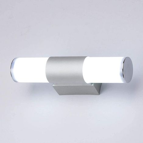 Luz LED para espejo de baño, luz para espejo de tocador acrílico, iluminación de marco, lámpara de pared de aluminio para baño, dormitorio, aseo, pasillo, luz cálida (1/5)