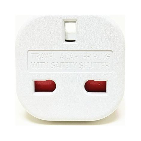 Adattatore da viaggio - Britannico 3 pin Bianco - Presa standard britannica a presa standard europea (1/5)