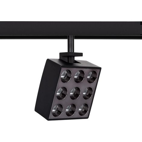 Faretto LED Binario Magnetico  20 mm 15 W Optic 48 V Nero 3000K Bianco Caldo