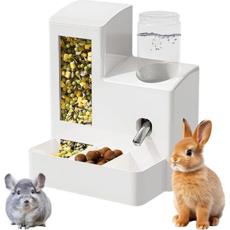 Distributeur d'eau 2 en 1 pour cochon d'Inde Bouteille d'eau avec support 80 ml Distributeur d'eau petits animaux Bouteille d'eau (1/5)