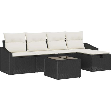 Maison Exclusive - Sofa Set mit Kissen mit Speicher Schwarz Poly-